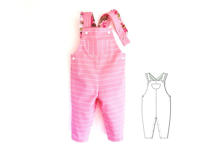 OVERALL SEWING PATTERN for Baby and Toddler. Sewing Pdf Romper Etsy