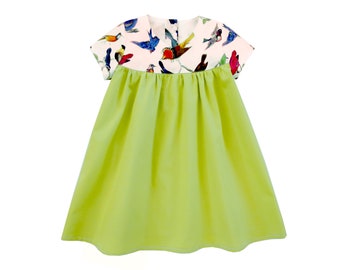 Dress pattern for baby girls, infant, toddler, little girls. Sewing PDF pattern for children.