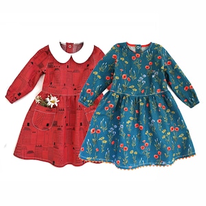 Baby dress pattern sewing pdf for toddler girls, newborn, infant and little girls. Peter pan girls dress pattern for a girl. 0m-6y