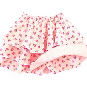 Skort shorts patroon voor meisjes en peuters. Rok naaien pdf-patronen voor peuters, kinderen. Maten: 12m-12j afbeelding 3