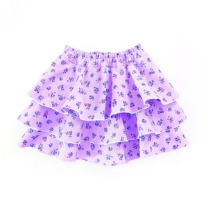 Skort shorts patroon voor meisjes en peuters. Rok naaien pdf-patronen voor peuters, kinderen. Maten: 12m-12j afbeelding 2