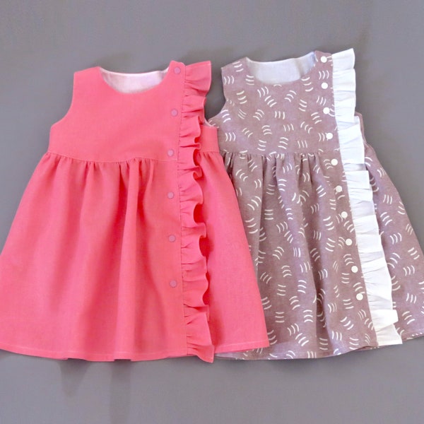 Toddler dress pattern, PDF, digital. 0m-6y