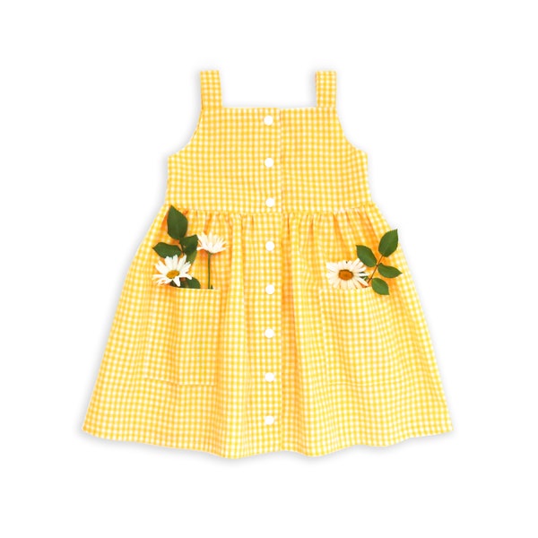 Toddler girl sewing pattern. The Hamptons PDF layered dress pattern, 0m-6y