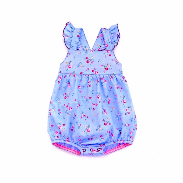 Santorini peuter, baby romper patroon. PDF-patroon naaien voor babyjongens, meisjes, pasgeborenen, zuigelingen. 0m-4j.