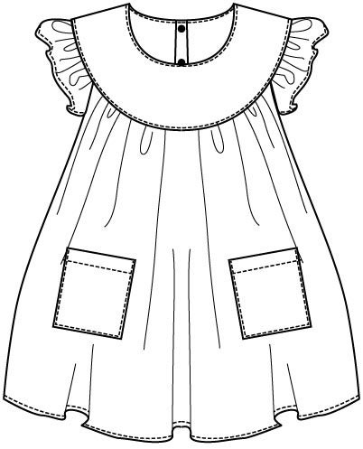 Ruffle Baby Dress Pattern. Sewing Pattern for Newborn Girls | Etsy