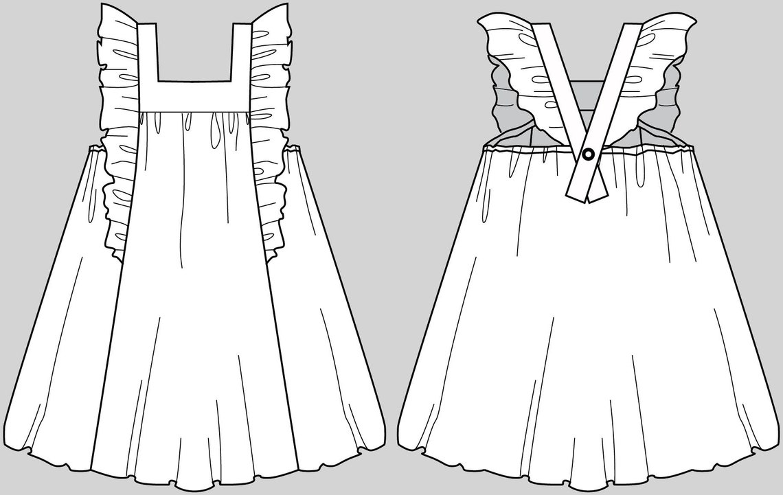 Baby DRESS Pattern. PDF Sewing Pattern for Little Girls. Etsy Singapore