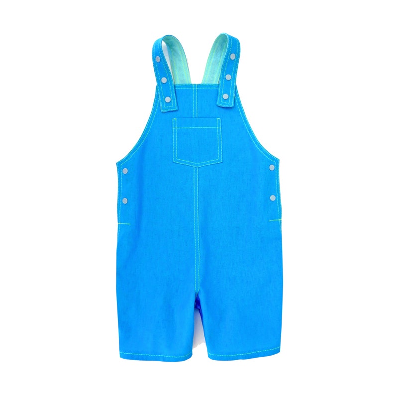 DUNGAREE PDF PATTERN, 3y-13y, for boys and girls. Overall shortall sewing pattern. 3y-13y image 7