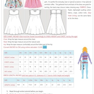 Baby dress sewing pattern for newborn, infant, toddler, little girls. Sizes: 0m-6y image 2