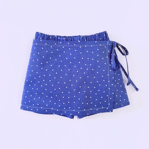 Skort shorts sewing pattern for girls.  Palm Beach skort pattern for baby girls, toddler girls, and children.  0m-13y
