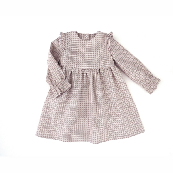 Valetta baby dress pattern. Layered PDF sewing pattern for toddler, newborn girls, infant, children. 0m-6y