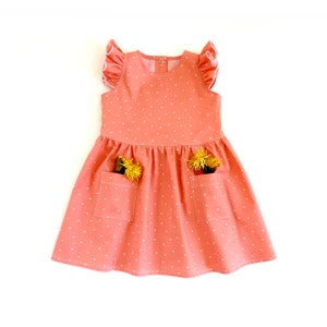 Lena baby dress pattern.  Sewing dress pattern for toddler, newborn, infant, little girls.  Sizes: 0 months - 6 years