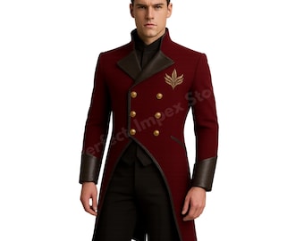 Men's Gothic Victorian Tailcoat, Steampunk Cosplay Wedding Jacket