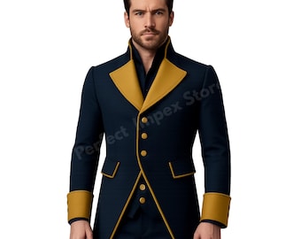 Herren Viktorianischer Steampunk Tailcoat, Gothic Hochzeitskostüm