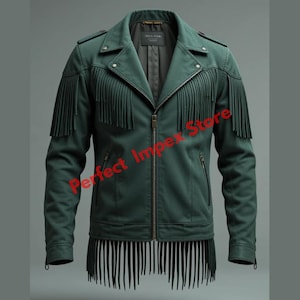 Handmade Sheepskin Fringe Western Jacket: Vintage Cowboy Style