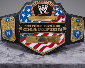 United States Championship-riem, premium worstelreplica van leer en metaal