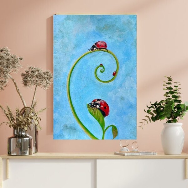 Ladybug Nursery Art Etsy