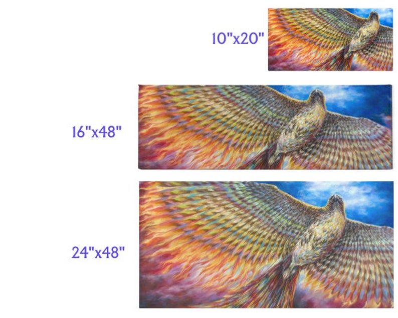 Red Tailed Hawk Turned Phoenix, Rainbow Phoenix, Rebirth and Renewal Symbol image 6