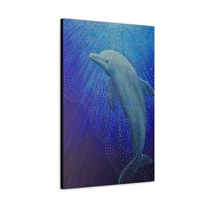 Dolphin Painting  Third Eye Chakra Art  Healing Ocean image 4