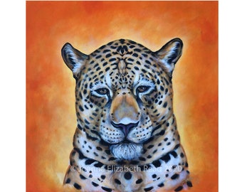 Jaguar Art | Shamanic Healing Feline Artwork | Sacral Chakra Art
