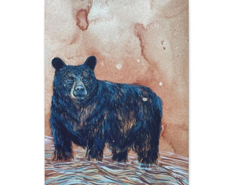 Bear Art Print, Bear Wall Art, Spirit Animal Painting