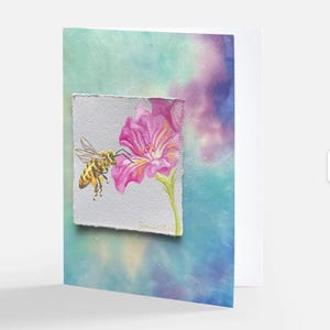Ensemble de cartes de correspondance Abeille : cartes botaniques vierges avec enveloppes, papeterie écologique pour pollinisateurs, cartes de voeux inspirées de la nature à offrir