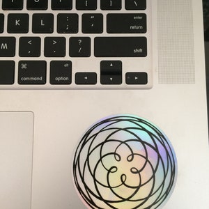 Venus Rose, Kiss of Venus Holographic Sticker, Sacred Geometry image 3