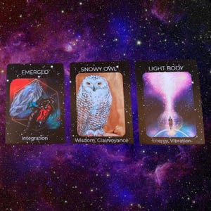 Carte Oracle - E M E R G E N C E Mazzo Oracle Indie da 63 carte ispirato all'emergere della vita nei regni della natura, mitici e cosmici immagine 5