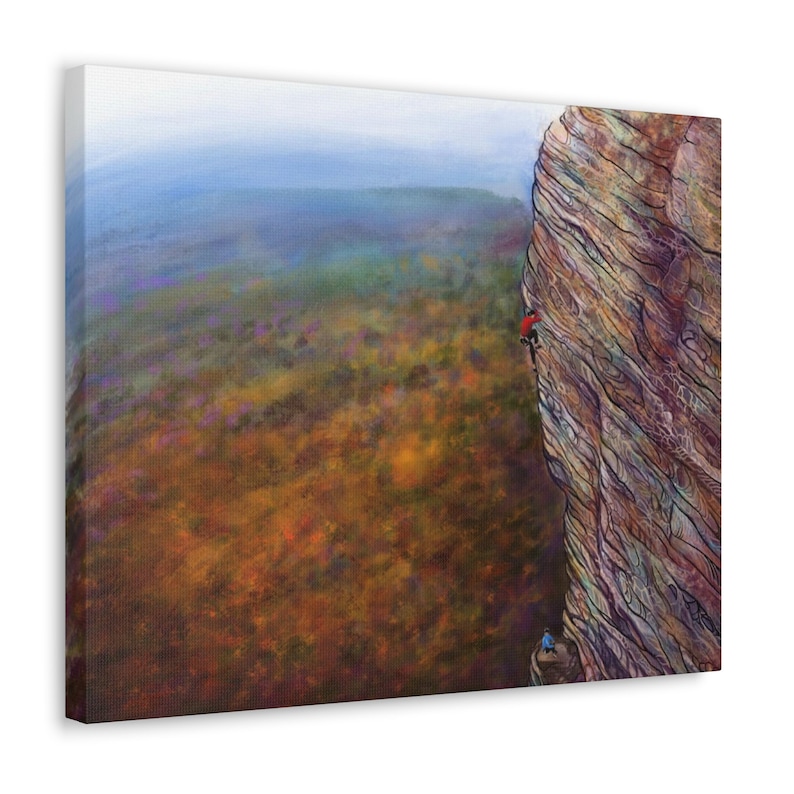 Climbing Art Mountain Art High E Canvas Print, The Gunks Adventure Art image 2