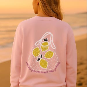 Limoncello Pink Lemon Italy Sweatshirt Tomato Girl summer Crewneck Coastal Y2K Limoncello Amalfi Coast Shirt Lemon Shirt Plus Sizing
