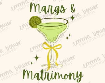 Margs & Matrimony Bachelorette Themed Party Logo/Design