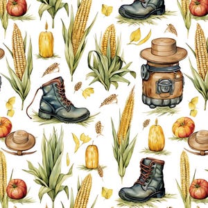 Hiking Adventure Shoes  Pattern Cotton Fabric,Soft 100% Cotton for DIY Sewing, Quilting,Sold By Half Yard