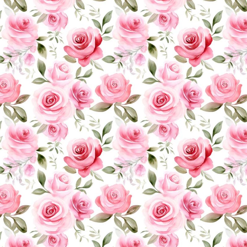 Pink Roses Fabic Pink Roses Fabric - Etsy