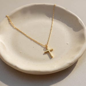 Christian Cross Necklace, Cross Christmas Necklace, Cross Baptism Necklace, Religious Cross Wedding Necklace, Cross Engagement Necklace Gift