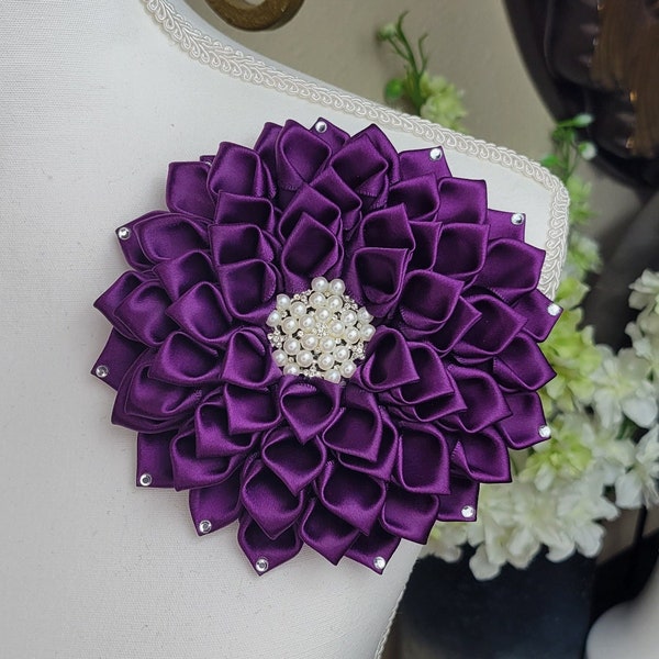 Large Ribbon Flower Etsy