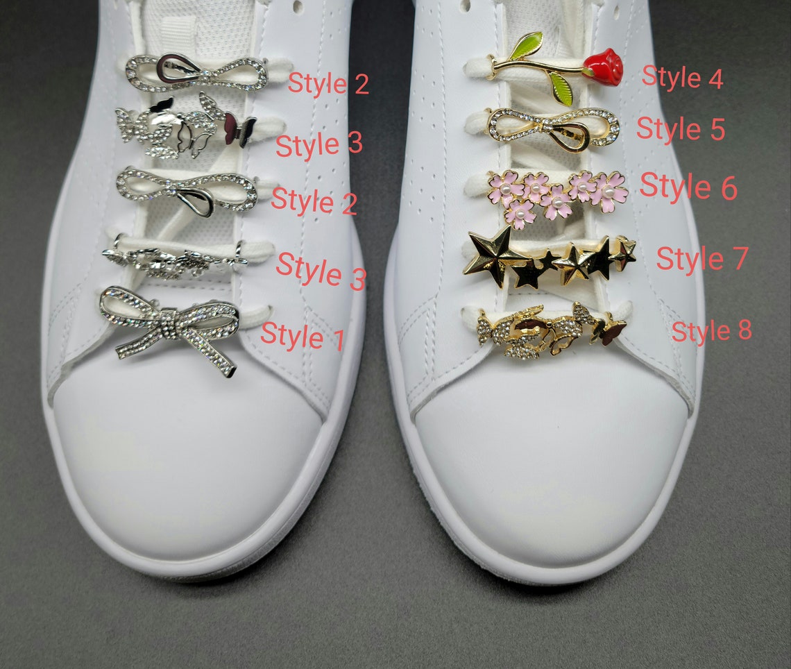 1 Pair Silver Shoelace Charm Shoelace Decoration Lace Locks Etsy