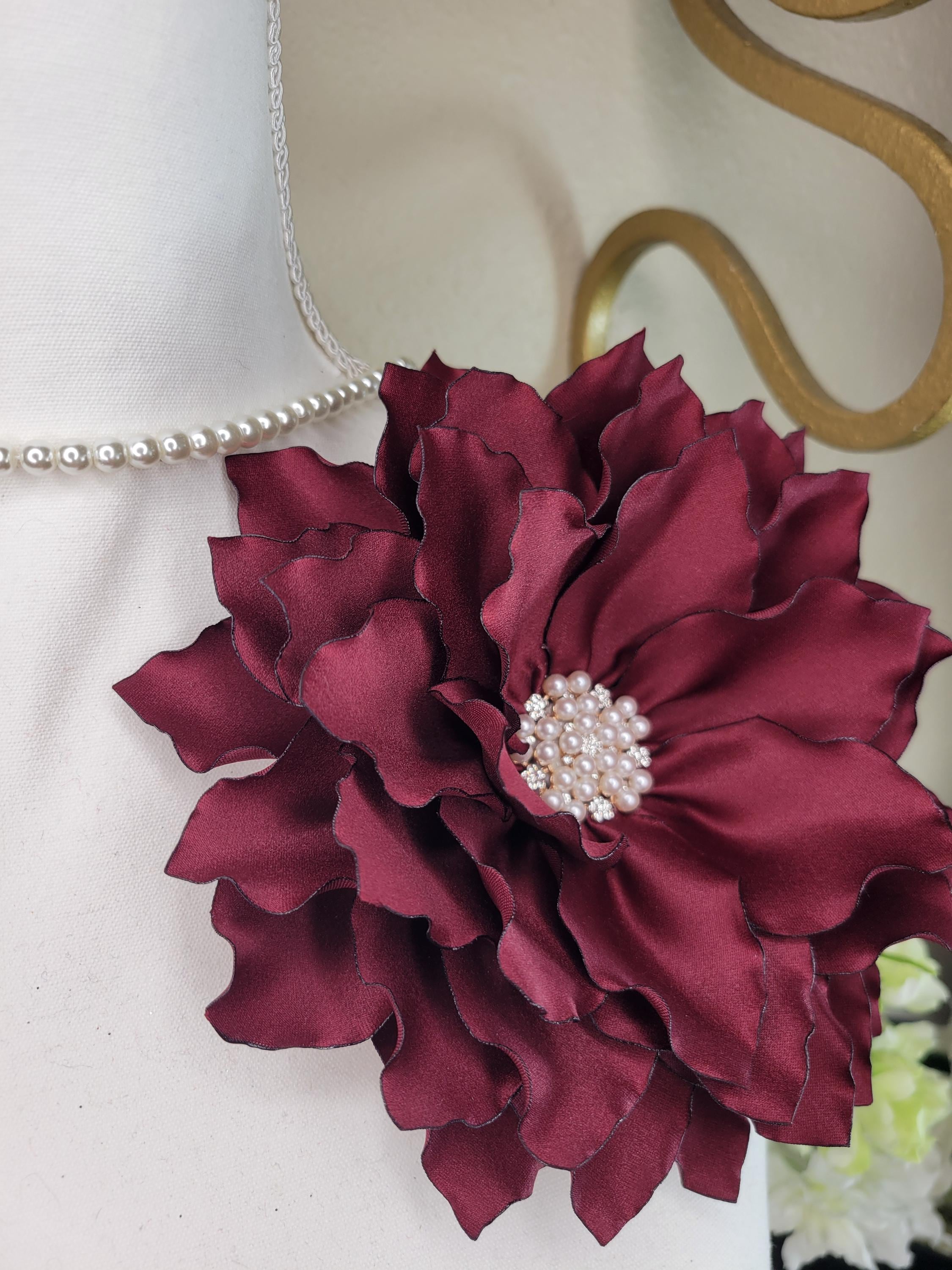 burgundy dress top Burgundy Crochet Top Open Back Maternity Evening Gown main image 0