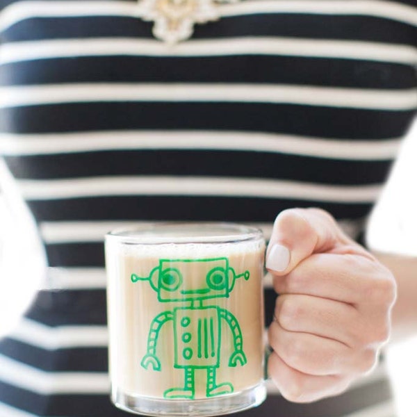 robot mug.