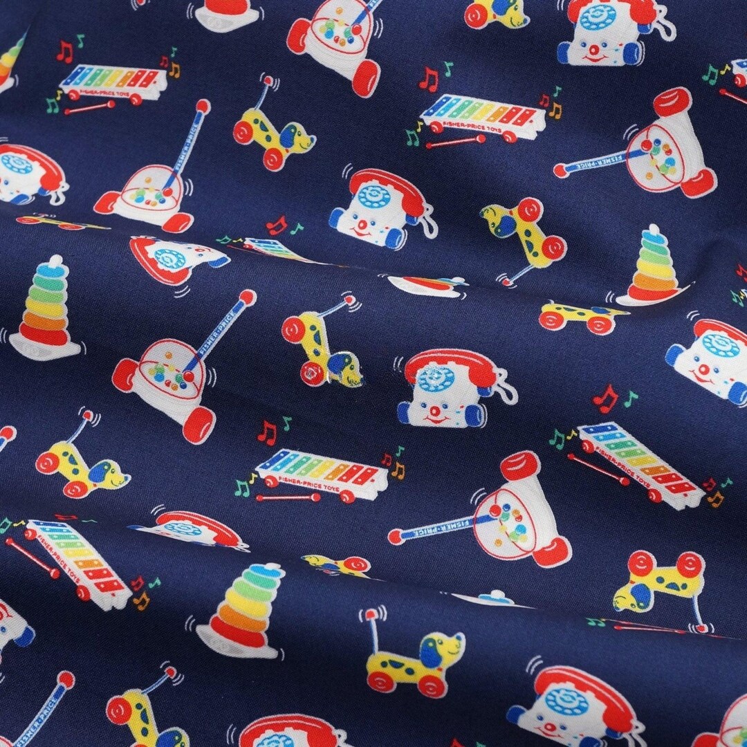 Fisher Price Toys Navy - FQ or More - Riley Blake Fabrics Oop Htf - Etsy