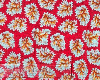 Philip Jacobs Coral Leaf red FQ or more PJ 12 Rowan Fabrics oop htf