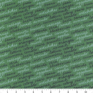 Food Group - Fat Quarter or more - In Season billiard green - Ruby Star Society oop