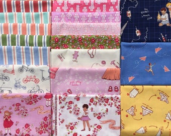 Children at Play Sarah Jane 17 FQ set Michael Miller fabric Oop Htf