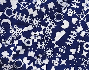 Paper Cuts - Fat Quarter or More - Cut It Out navy blue Cotton + Steel Rashida Coleman Hale oop htf