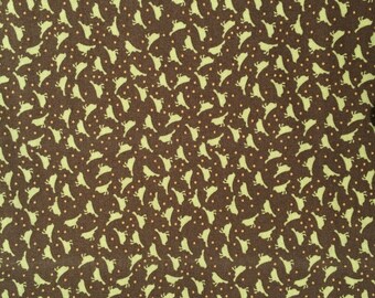 SALE : Blossom Urban Chiks Chikadees bark brown moda fabrics FQ or more