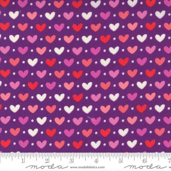 Sincerely Yours FQ or more Candy Hearts purple Sherri & Chelsi moda fabrics