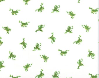 Heather Ross FQ or more Frogs white Kinder Windham fabrics OOP HTF