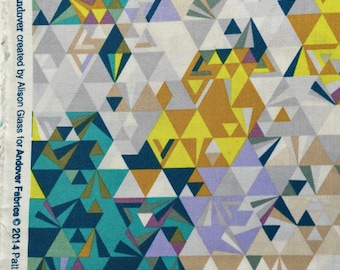 Ex Libris Geometry ocean Alison Glass Andover fabrics FQ or more