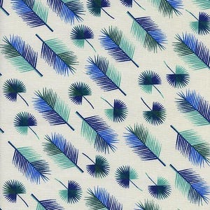 Lagoon - Fat Quarter or More - Unbeleafable blue Cotton + Steel Rashida Coleman Hale oop htf