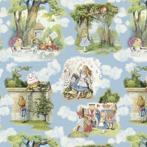 Adventures in Wonderland 2/3 yard Whistler Studios Windham fabric  oop vhtf