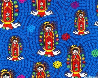 Viva! FQ or more Virgin of Guadalupe Luis Fitch Robert Kaufman fabric