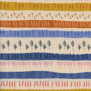 Firelight Herb Garden blue - FQ or more - Alexia Abegg Cotton + Steel fabric oop htf